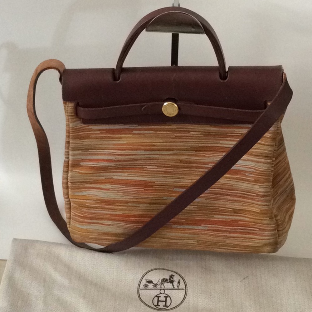 Preowned Hermes Herbag Crossbody Satchel Handbag